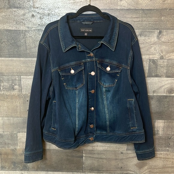 East Adeline Jackets & Blazers - Cute East Adeline Blue Jean Jacket